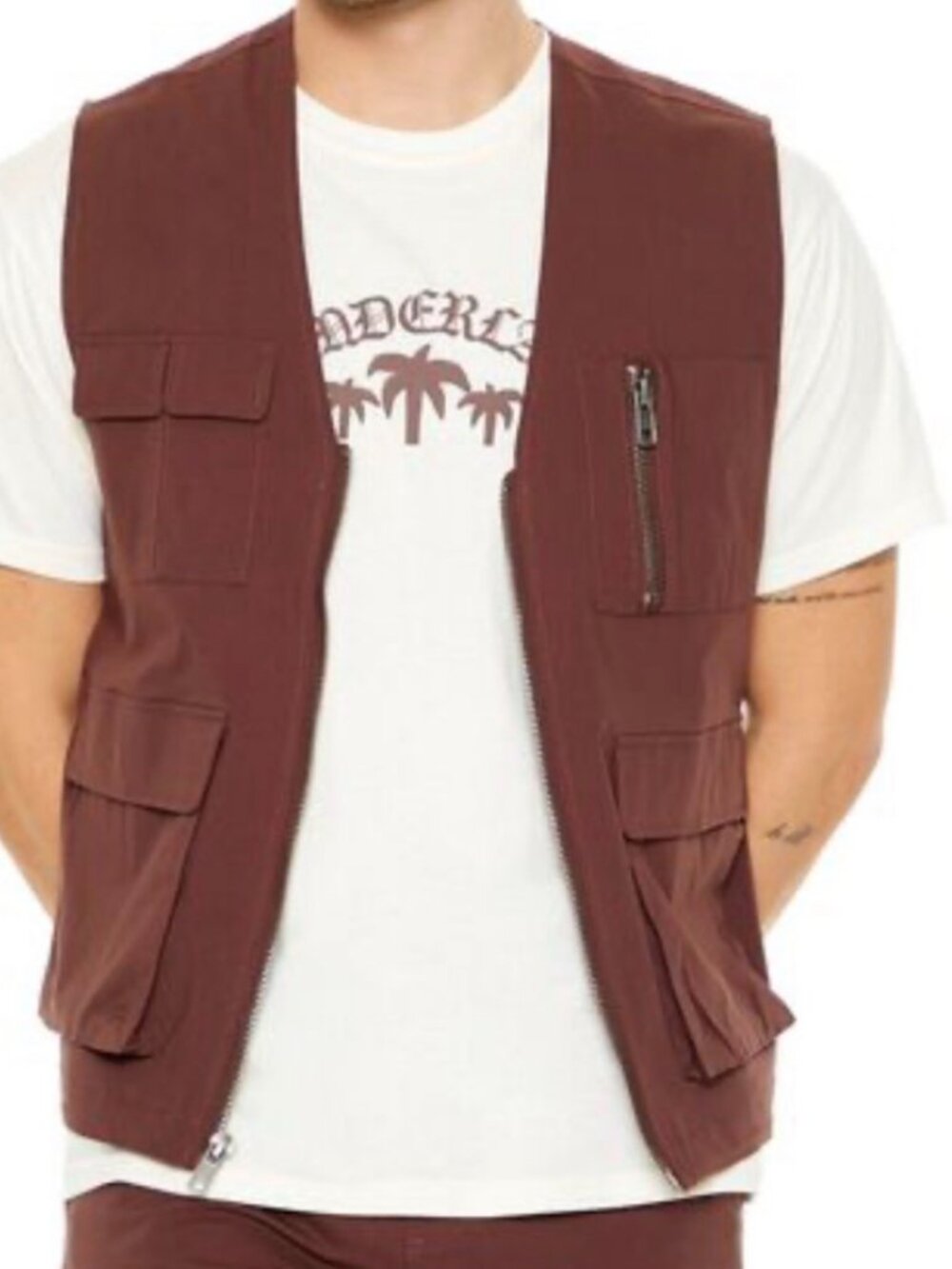 Forever 21, Size L, Mens Oversized, Lightweight, Utility Vest, NEW!